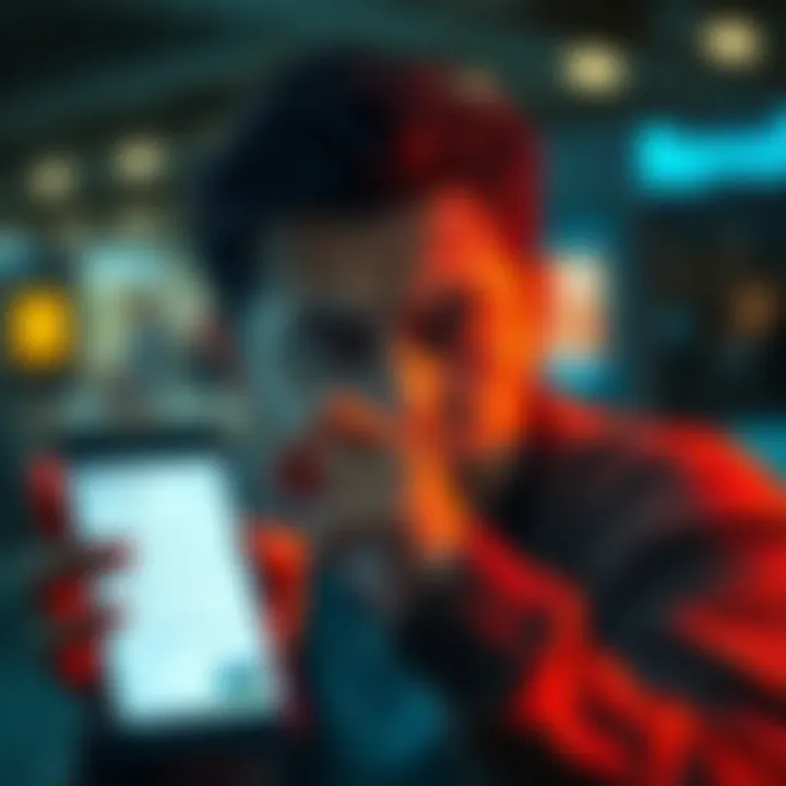 Frustrated Revolut User Person showing frustration while using Revolut app with payment issues visible on screen