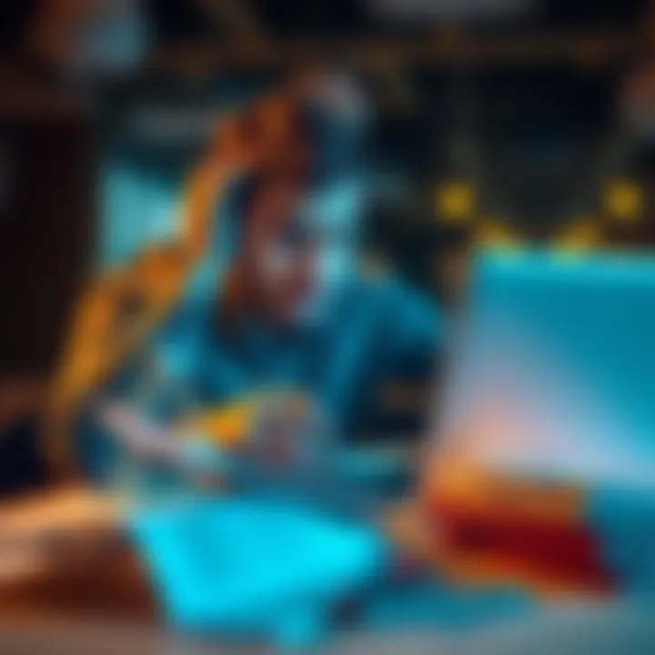 A person looks stressed while using a laptop, surrounded by paperwork related to NC Wallet KYC verification issues.