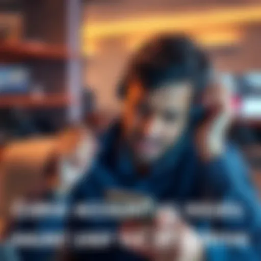 User appears stressed while talking on a phone, looking at a smartphone with a Curve app open, expressing frustration over account access issues