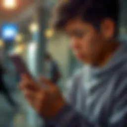 A young person looks frustrated while texting on a smartphone, symbolizing communication challenges among today's youth