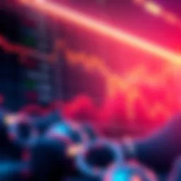 A graph showing the decline of FTX's portfolio value and its effect on the cryptocurrency market