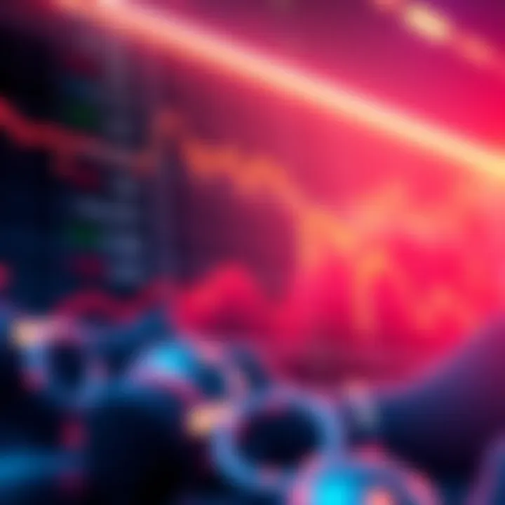 A graph showing the decline of FTX's portfolio value and its effect on the cryptocurrency market