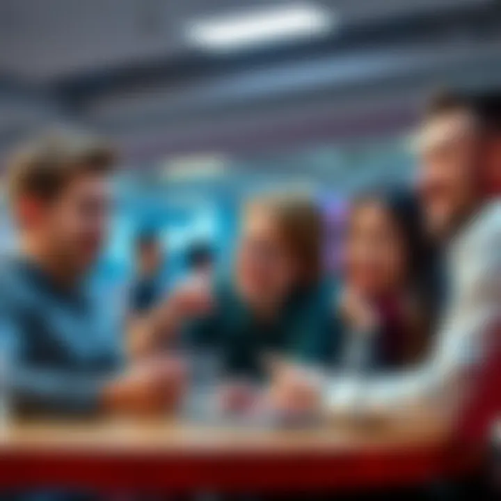 A group of people laughing while exchanging humorous memes about cryptocurrency