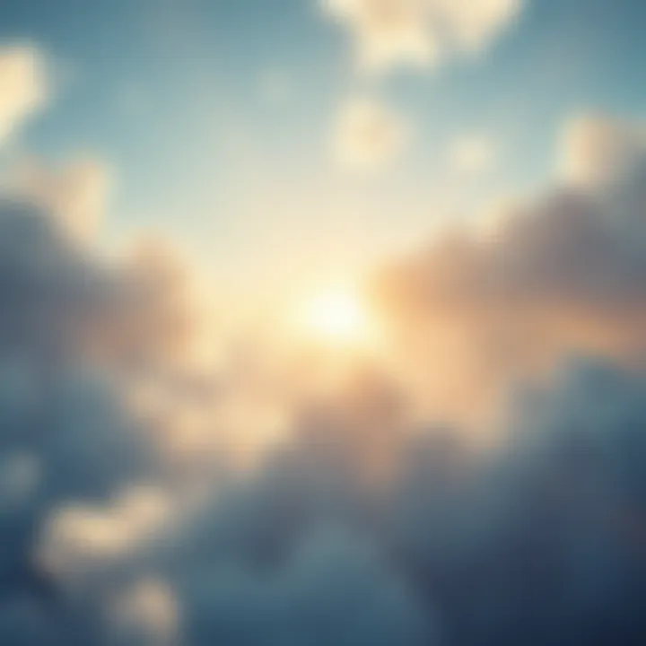 A bright sky with clouds representing upcoming changes and developments in life.