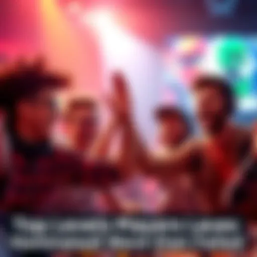 A group of gamers joyfully celebrating their successful conquest of challenging game levels with high-fives and smiles.