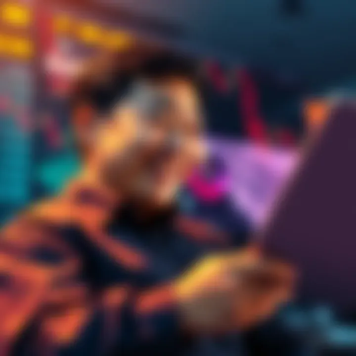 Garrett Jin celebrating ETH profit recovery Garrett Jin smiling as he checks his financial charts showing ETH profit growth after a major market drawdown