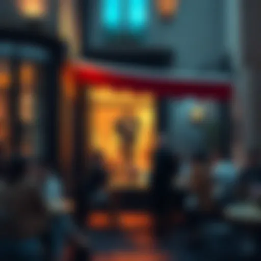 People in France discussing current events at a local café