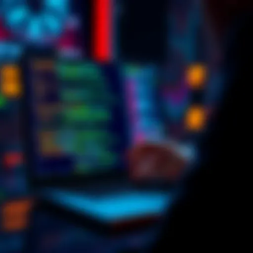 Person examining computer code related to GavCoin on a laptop screen, with Etherscan data visible.