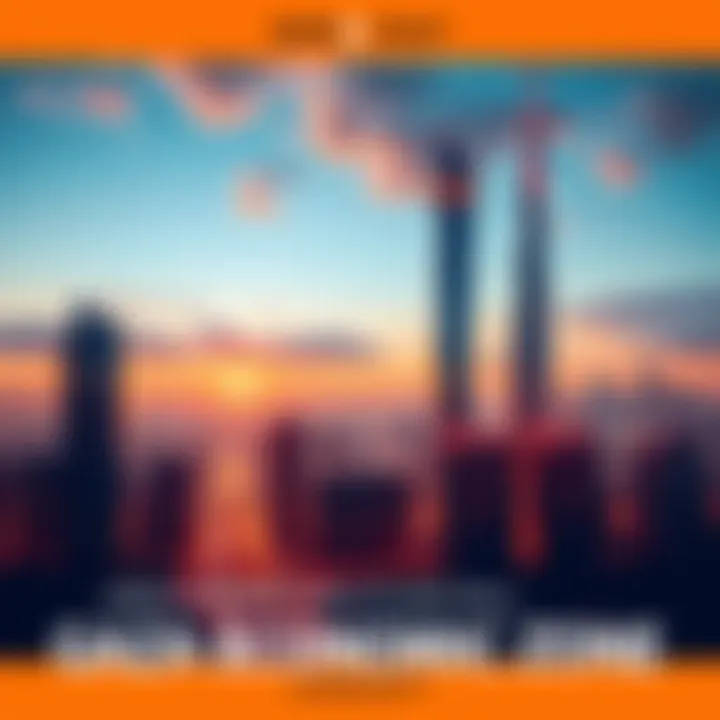 A modern city skyline in Gaza featuring skyscrapers, data centers, and elements of cryptocurrency, representing an economic development plan.