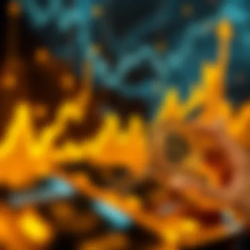 A chart showing rising gold prices alongside a hint of Bitcoin trends, symbolizing potential market movement.