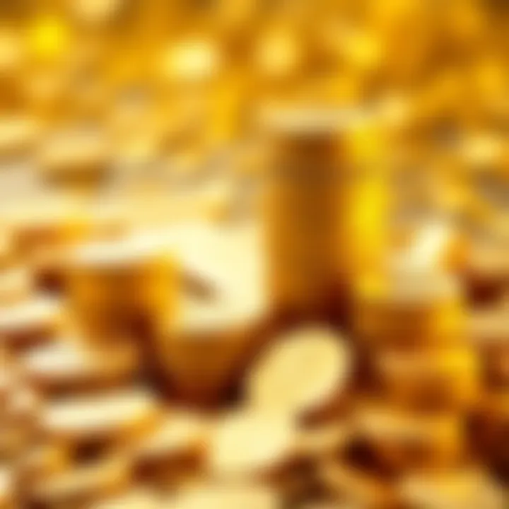 A collection of gold coins and bars stacked together, symbolizing stability in investment.