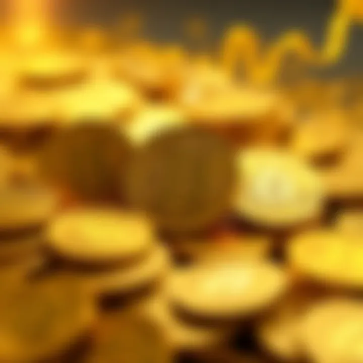 Gold to Bitcoin Shift Visual representation of gold coins transitioning to Bitcoin symbols, illustrating the potential capital flow from gold to cryptocurrency.