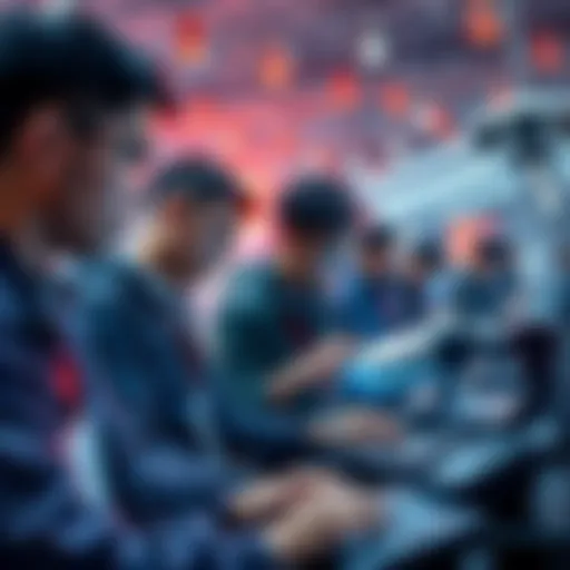 Participants collaborating on robotics projects at the RED Hackathon in Shanghai