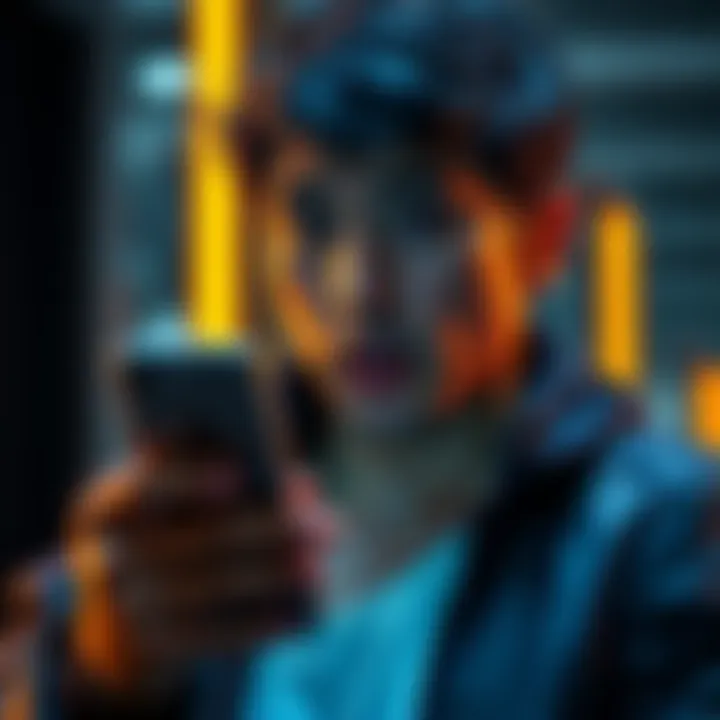 A shocked person looking at their phone with a worried expression, indicating loss of XRP after a hacking incident