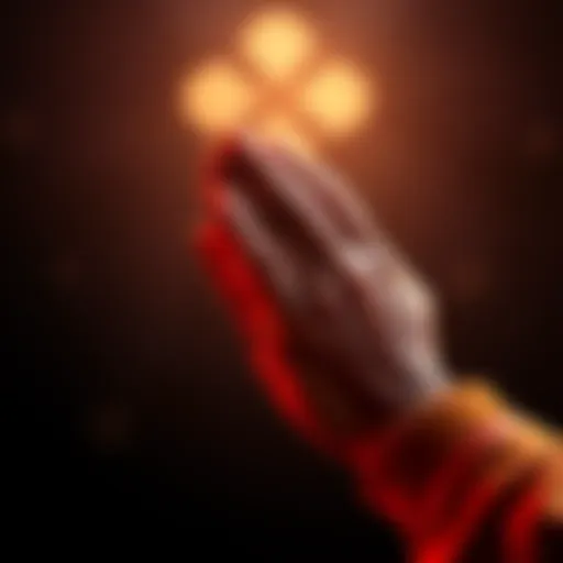 Hands in Prayer Position Two hands held together in a prayer position, symbolizing blessing and gratitude.