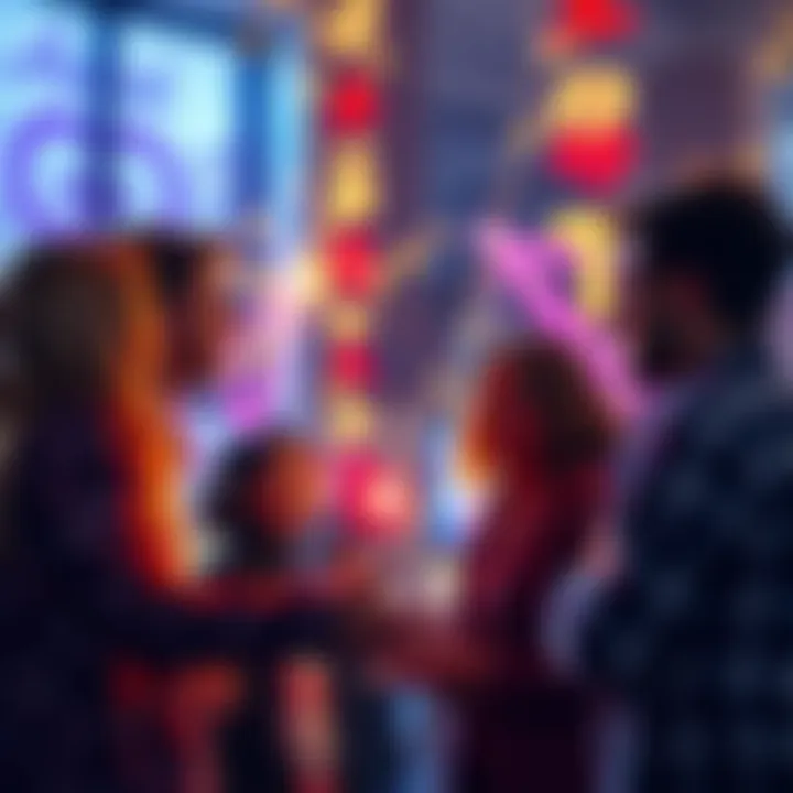 People engaging in a discussion about their favorite Handshake domains, sharing joy and experiences.