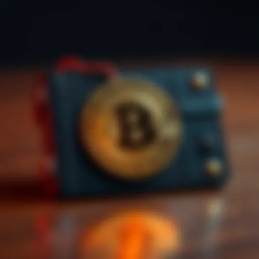 A hardware wallet displayed with a Bitcoin logo, emphasizing security for cryptocurrency storage.