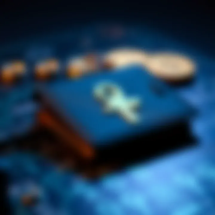 A hardware wallet displaying a key symbol, emphasizing security features against private key extraction.