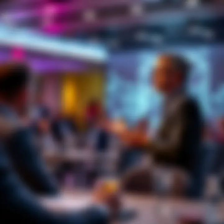 Hashgraph CEO presenting the CLPR Protocol at a conference, with a focus on blockchain technology advancements