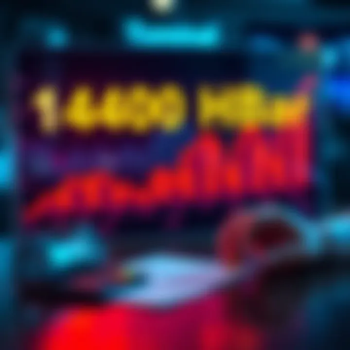 A person analyzing HBar amounts on a graph, considering financial strategies, with calculator and notepad in front of them.