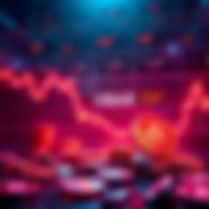 A graphic showing HBAR's 3% drop against a backdrop of rising other cryptocurrencies.