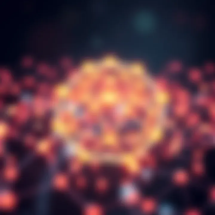 A digital representation of the Hedera Hashgraph platform showcasing its network and connections, symbolizing innovation in technology.