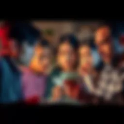 A family discussing money with worried expressions, illustrating financial secrets and trust issues.