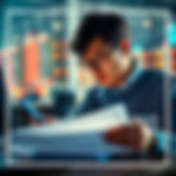 An individual reviewing their tax documents with a focus on cryptocurrency transactions as HMRC issues a warning about tax obligations.