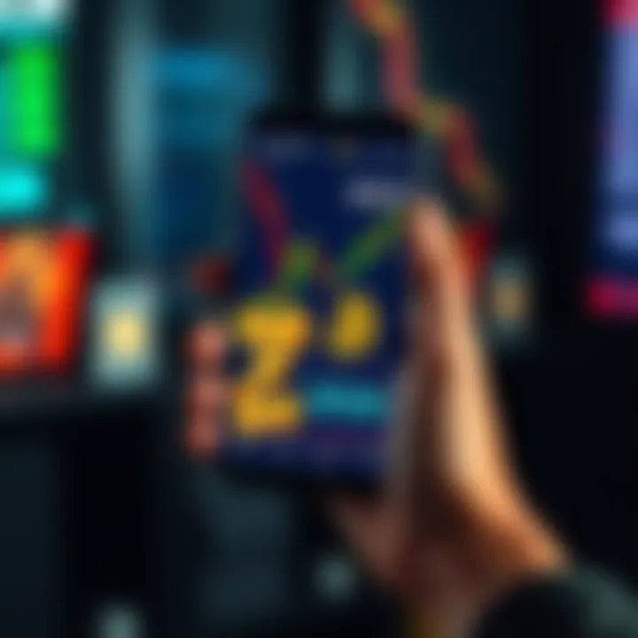 A person holding a smartphone displaying cryptocurrency charts and coins, symbolizing investment strategy in 2026.