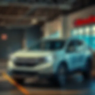 A new Honda CR-V parked in a dealership, highlighting a no-negotiation buying experience