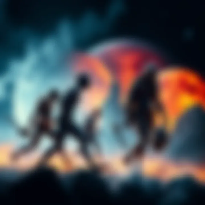 Human Evolution Trends A visual representation of human evolution showing societal changes and cultural development in modern times.