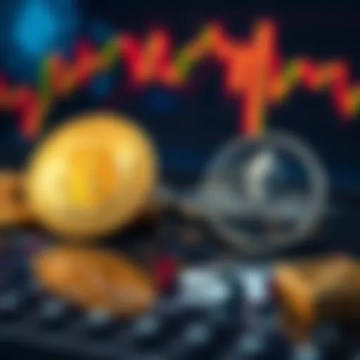 Graphic showing Bitcoin and Ethereum logos with financial charts and investment symbols, representing a significant investment by institutions