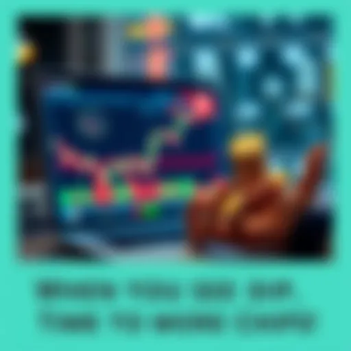 A person analyzing stock market trends on a laptop with a focus on declining charts and more chips in hand, symbolizing investment opportunities.