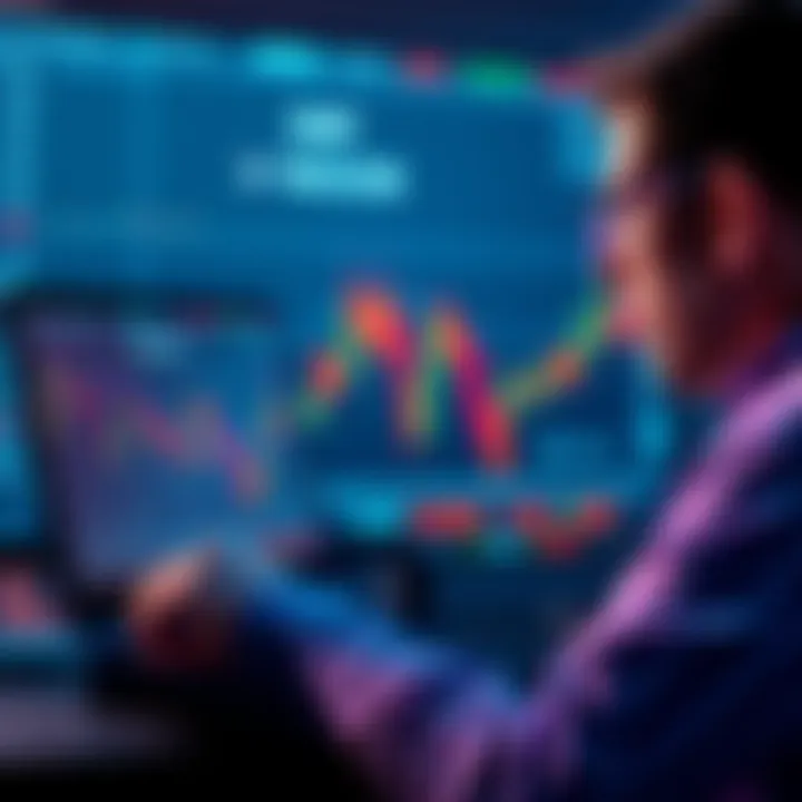 A person looking at fluctuating cryptocurrency charts on a laptop, expressing doubt about investing in XRP