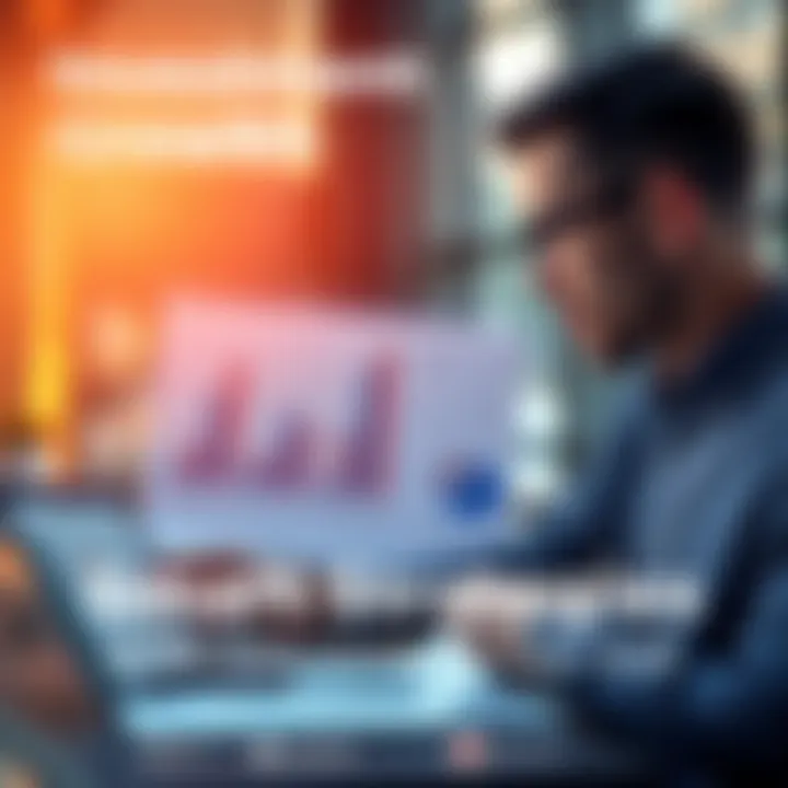 A person analyzing financial documents and charts with a laptop, emphasizing smart investment strategies.