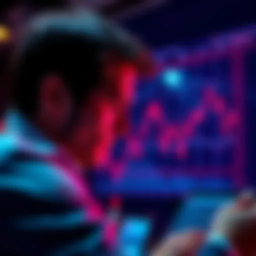 An investor looks at a financial chart showing a decline, symbolizing the emotional impact of losing money in LRC investments.