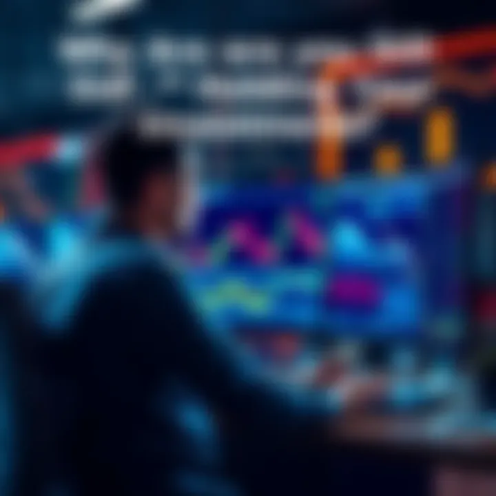 A person looking at stock charts on a computer, contemplating their investment decisions while seated at a desk.