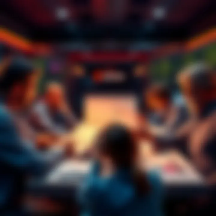 Investors Reviewing Crypto Losses A group of investors discussing their cryptocurrency losses at a table with charts and graphs in front of them.