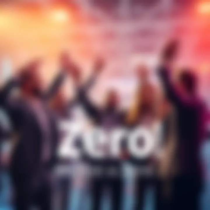 A group of happy investors high-fiving and cheering, celebrating potential market gains after losing a zero