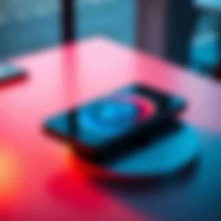 The iPhone Duo displayed on a table, showcasing its size and design features