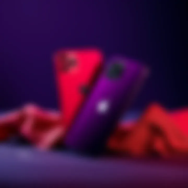 Display of new iPhone Ultra and 18 Pro Max in Dark Cherry and Black colors