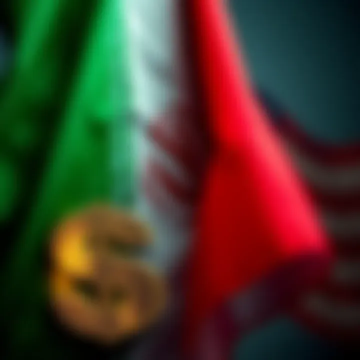 Iranian flag and a US dollar symbol illustrating the financial tensions over oil resources