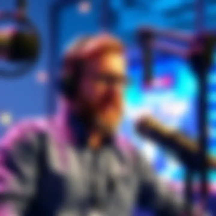 Jack Mallers speaking into a microphone during a podcast recording about buying the dip in the market