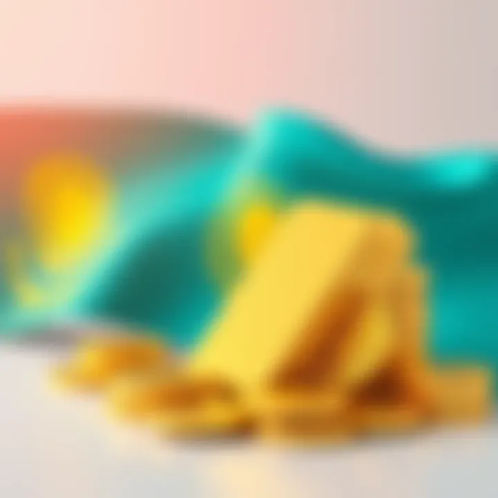 Kazakhstan Investment in Gold and Crypto A graphic representing Kazakhstan's $350 million investment in gold and fiat reserves for cryptocurrency, featuring gold bars and digital currency symbols intertwined with the Kazakhstan flag.