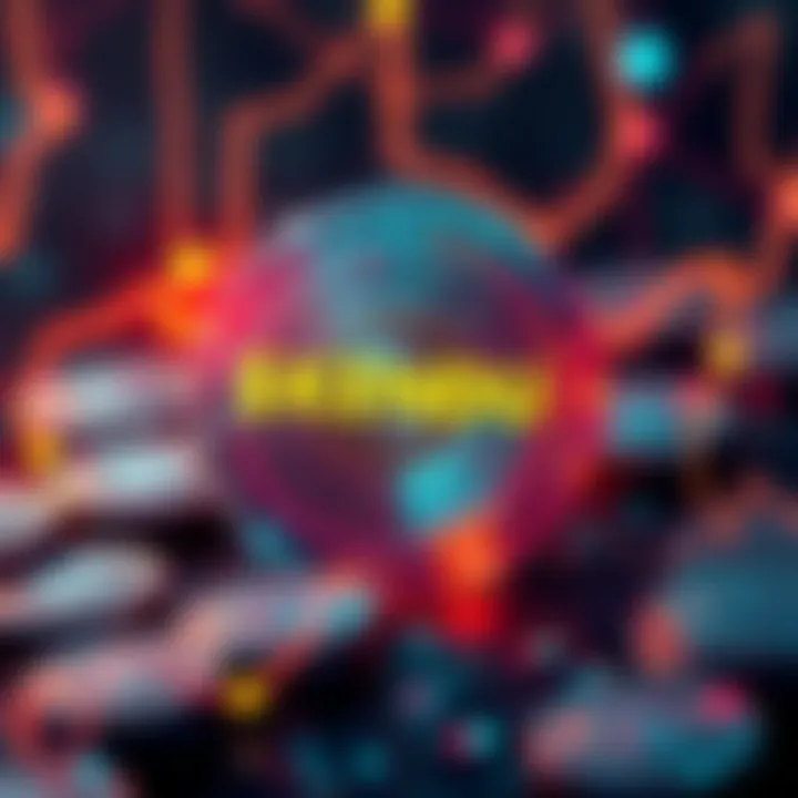 A visual representation of the $KENDU cryptocurrency logo with digital coins and futuristic graphics.