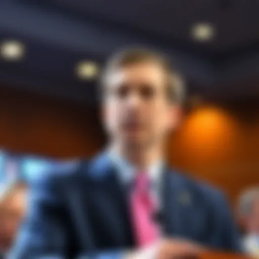 Kevin Warsh speaking at an event about cryptocurrency and monetary policy