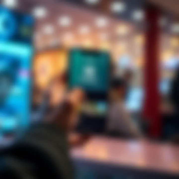 A person using the Kraken app on a smartphone to manage cryptocurrency deposits and withdrawals