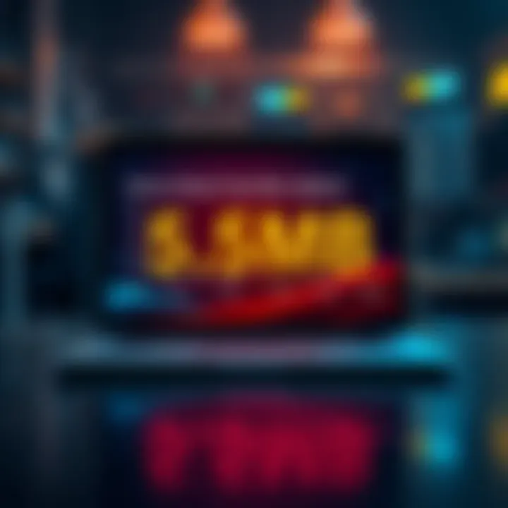 A laptop displaying improved data gathering rates on the screen