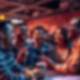 Group of people sharing laughs and jokes about Coinbase in a lively discussion