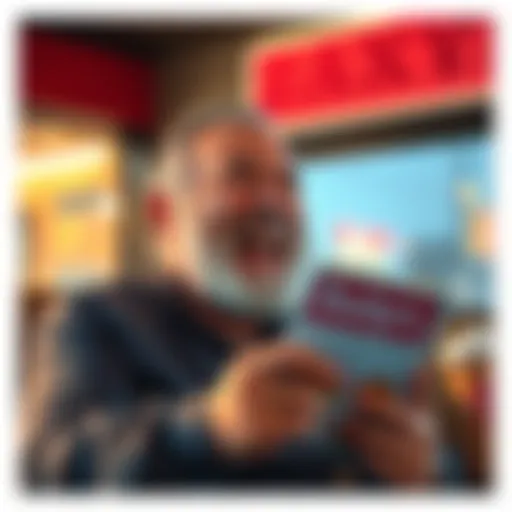 A local resident laughing while reading a food delivery offer for Zaxby's from 50 miles away.